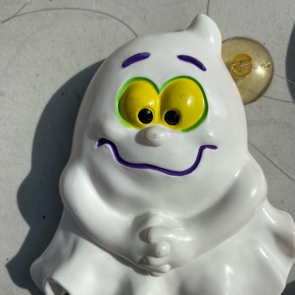 Vintage White Ghost Toy with Suction Cup